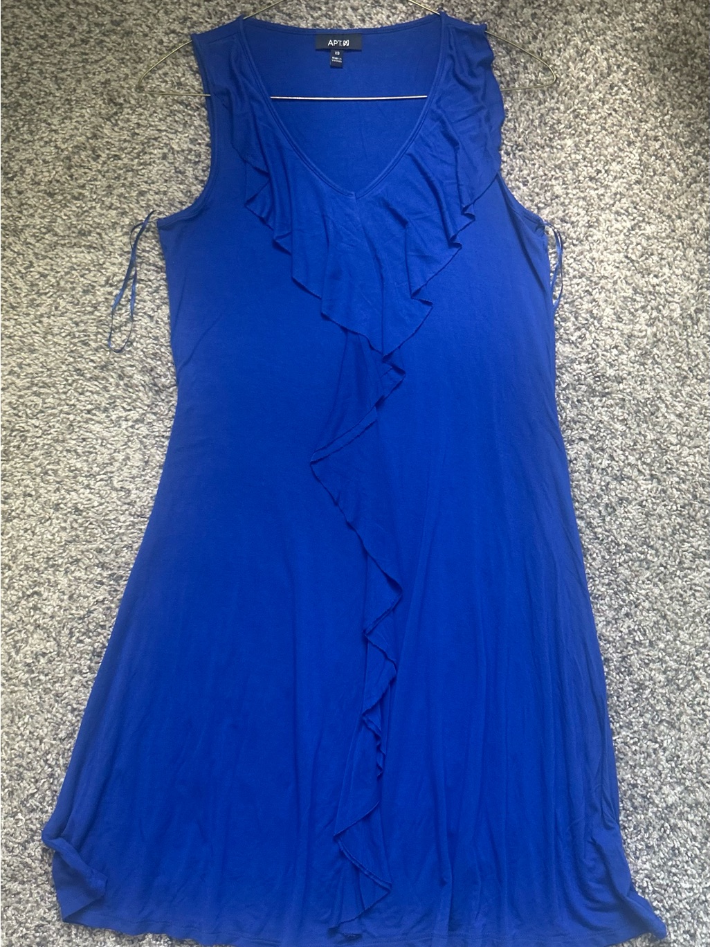 Apt. 9 Royal Blue Ruffle Front Sleeveless Mini Dress